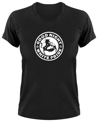 Styletex23 T-Shirt Damen Einhorn Unicorn Good Night White Pride Logo