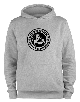 Styletex23 Kapuzenpullover Einhorn Unicorn Good Night White Pride Logo, XXL grau
