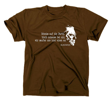 Styletex23 T-Shirt Herren #2 Charles Bukowski BUK, Braun, XXL