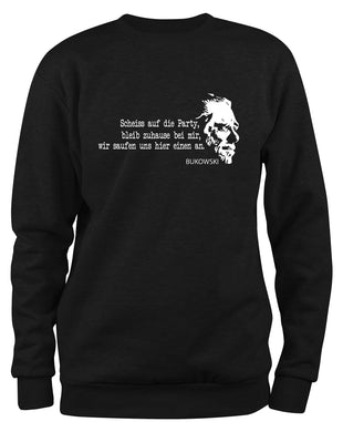 Styletex23 Sweatshirt #2 Charles Bukowski Buk, schwarz XXL