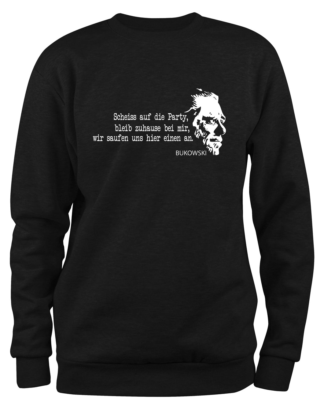 Styletex23 Sweatshirt #2 Charles Bukowski Buk, schwarz XXL