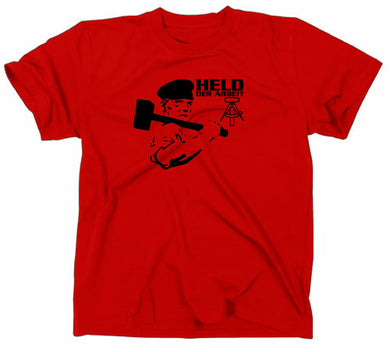Styletex23 T-Shirt Herren #2 Held der Arbeit DDR SED, Parteilogo, rot, XXL