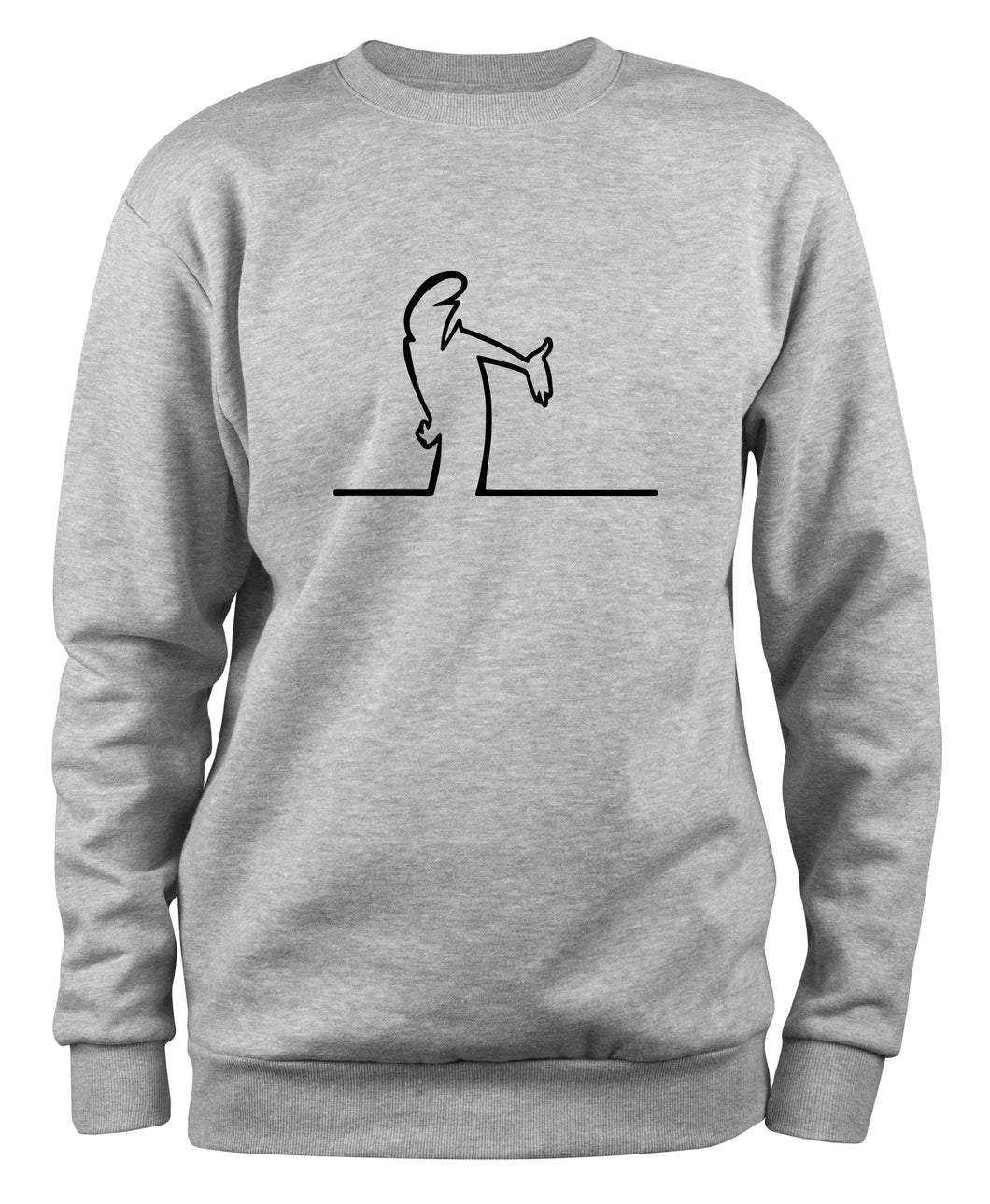 Styletex23 Sweatshirt #2 La Linea Lui Cartoon Fun Kult, XXL grau