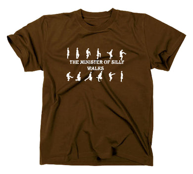 Styletex23 T-Shirt Herren #2 Monty Python Fun, Silly Walks Funshirt, braun, XXL