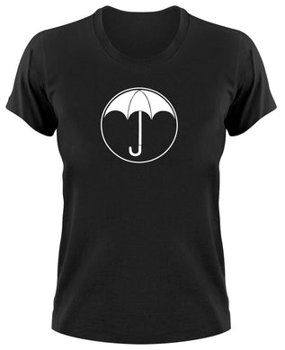 Styletex23 T-Shirt Damen #2 Umbrella Logo Schule Ut Malum Pluvia