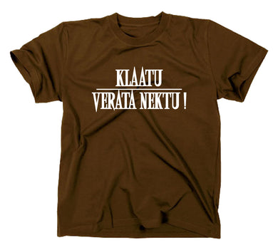 Styletex23 T-Shirt Herren #3 Army of Darkness, Klaatu Verata Nektu, Kult, braun, XXL