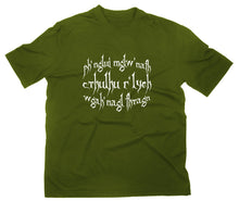 Lade das Bild in den Galerie-Viewer, Styletex23 T-Shirt Herren #3 HP Lovecraft Spruch, oliv, XXL
