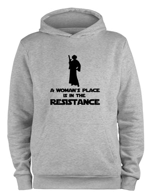 Styletex23 Kapuzenpullover A Woman's Place Is In The Resistance, XXL grau