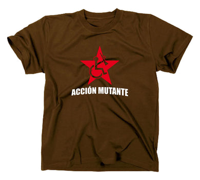 Styletex23 T-Shirt Herren Accion Aktion Mutante Kult, braun, XXL