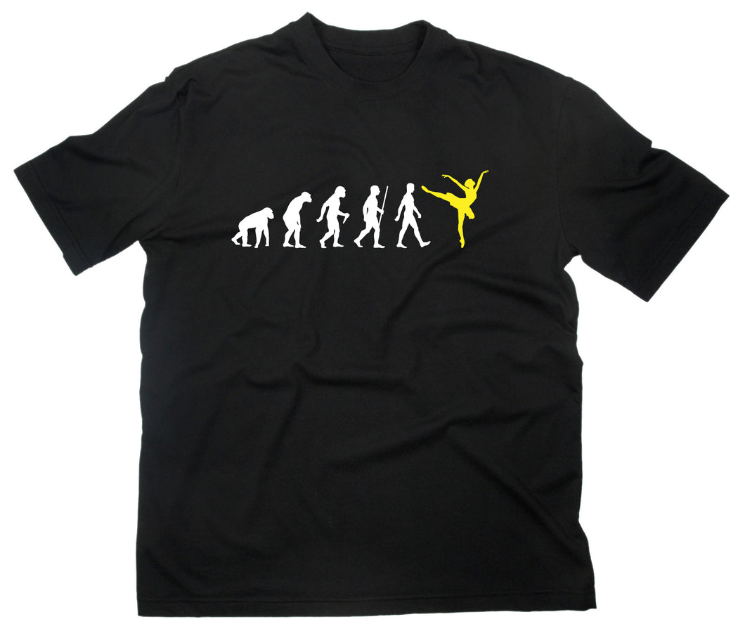 Styletex23 T-Shirt Herren Ballett Evolution of Man Fun, schwarz, XXL