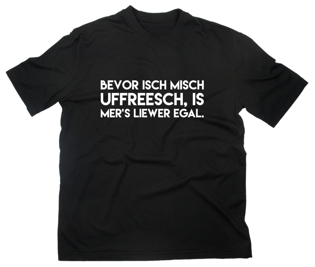 Styletex23 T-Shirt Herren Bevor isch misch uffreesch Fun, schwarz, XXL