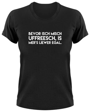 Styletex23 T-Shirt Damen Bevor isch misch uffreesch Fun