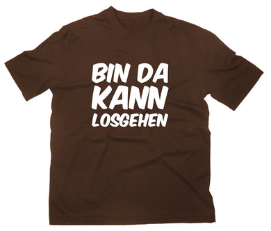 Styletex23 T-Shirt Herren Bin da kann losgehen Fun, braun, XXL