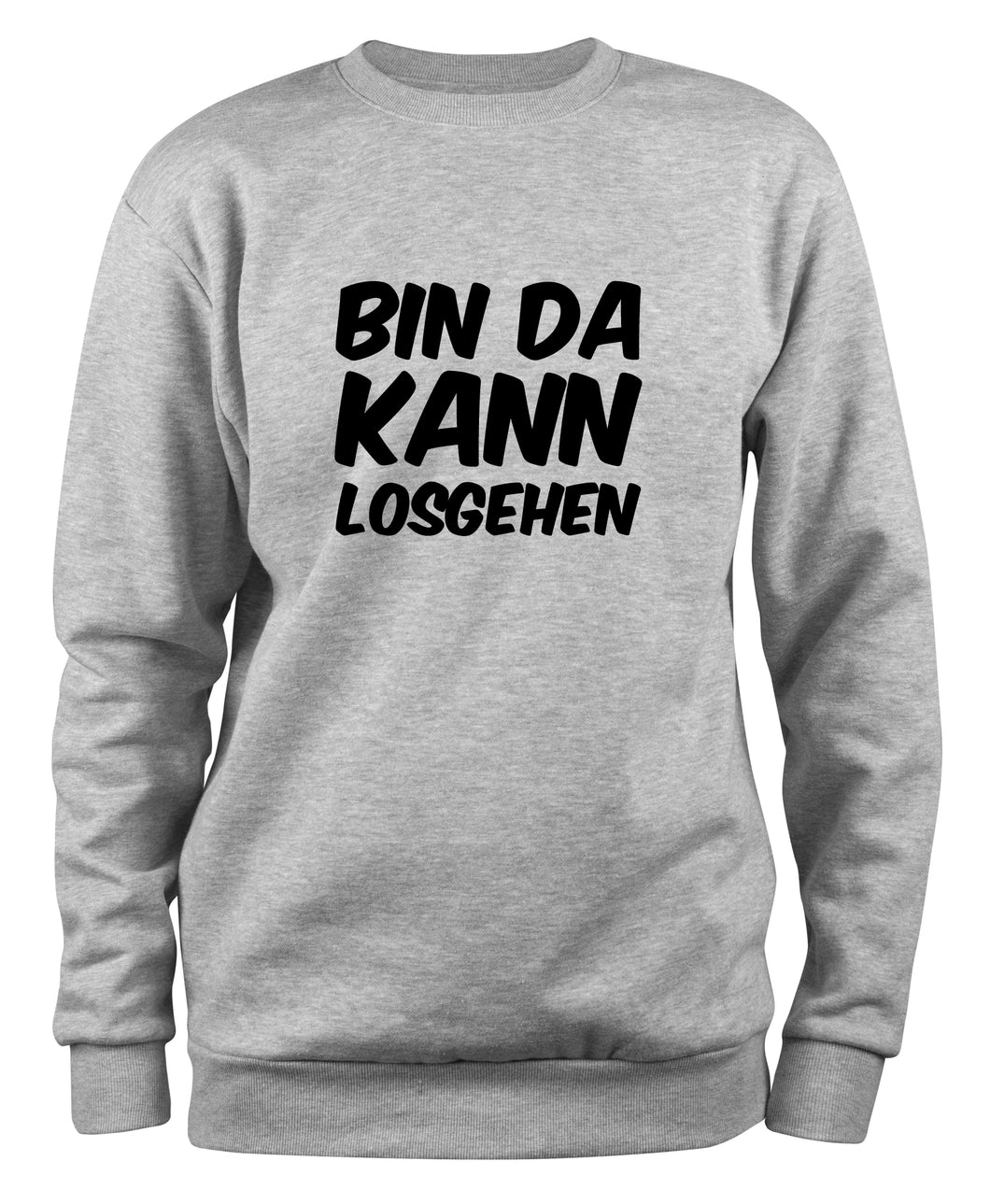 Styletex23 Sweatshirt Bin da kann losgehen Fun, XXL grau