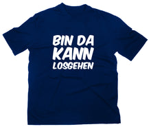 Lade das Bild in den Galerie-Viewer, Styletex23 T-Shirt Herren Bin da kann losgehen Fun, navy, XXL
