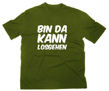 Lade das Bild in den Galerie-Viewer, Styletex23 T-Shirt Herren Bin da kann losgehen Fun, oliv, XXL
