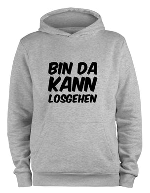 Styletex23 Kapuzenpullover Bin da kann losgehen Fun, XXL grau