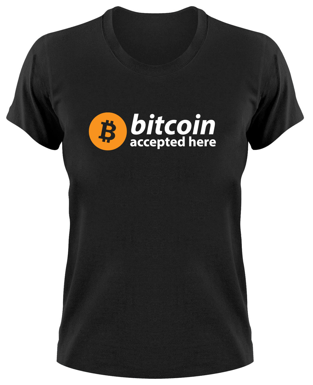 Styletex23 T-Shirt Damen Bitcoin Accepted Here Logo