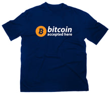 Lade das Bild in den Galerie-Viewer, Styletex23 T-Shirt Herren Bitcoin Accepted Here Logo, navy, XXL
