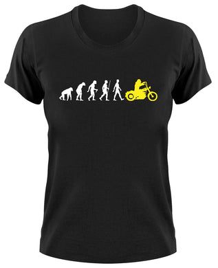 Styletex23 T-Shirt Damen Chopper Biker Motorrad Evolution of Man Fun
