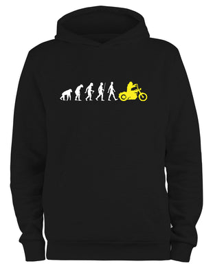 Styletex23 Kapuzenpullover Chopper Biker Motorrad Evolution Of Man Fun, schwarz XXL