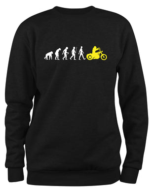 Styletex23 Sweatshirt Chopper Biker Motorrad Evolution Of Man Fun, schwarz XXL