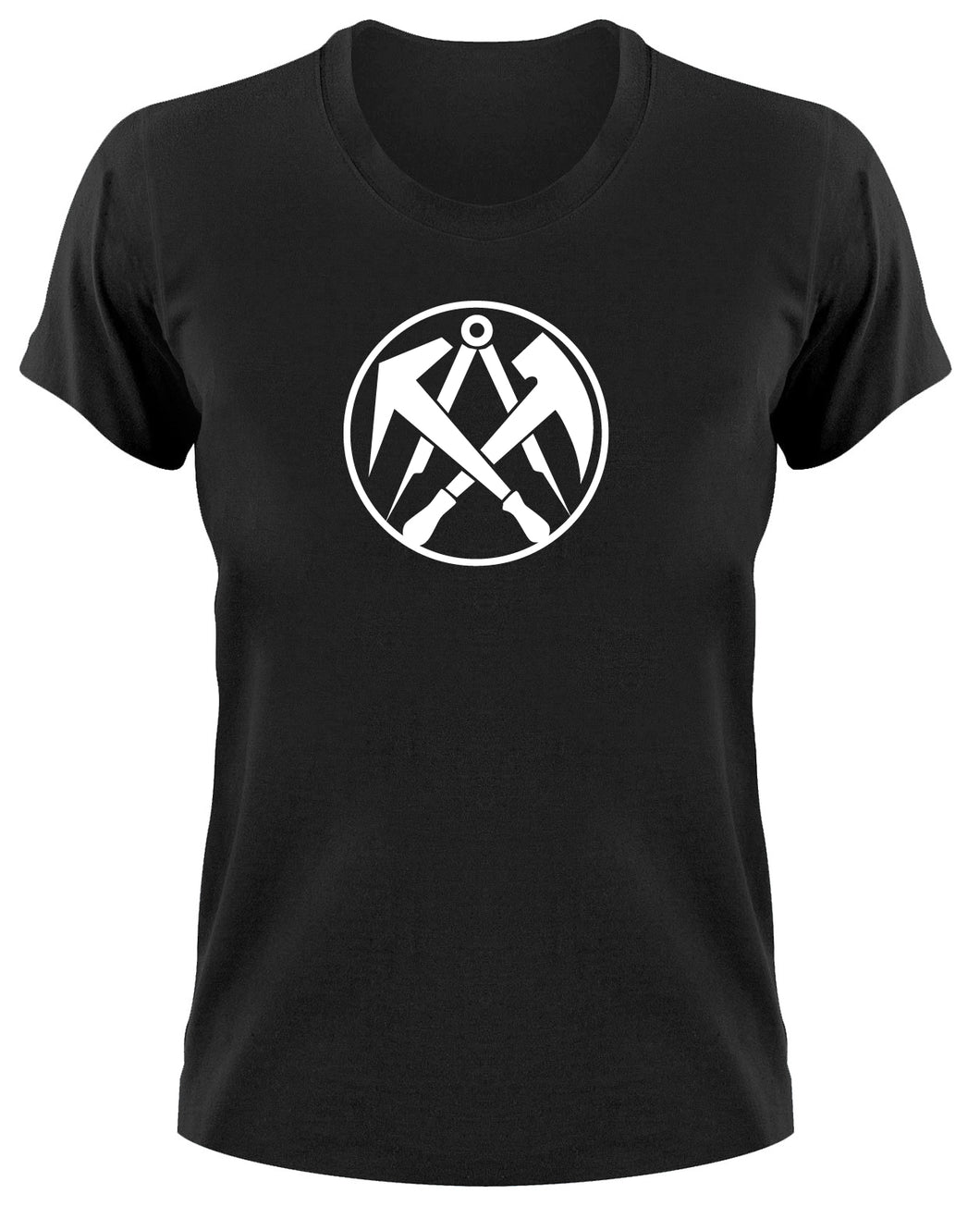 Styletex23 T-Shirt Damen Dachdecker Zunft Logo Zeichen Wappen