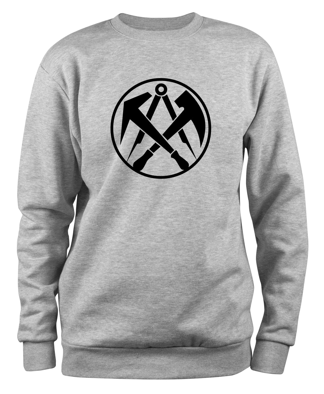 Styletex23 Sweatshirt Dachdecker Handwerk Zunft Logo, XXL grau