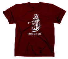 Lade das Bild in den Galerie-Viewer, Styletex23 T-Shirt Herren Dalek Exterminate, maroon, XXL
