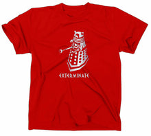 Lade das Bild in den Galerie-Viewer, Styletex23 T-Shirt Herren Dalek Exterminate, rot, XXL
