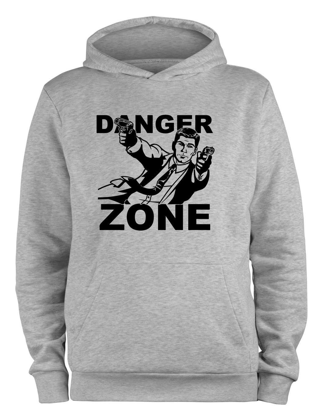 Styletex23 Kapuzenpullover Danger Zone Logo, XXL grau