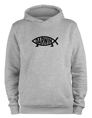 Styletex23 Kapuzenpullover Darwin Fisch, XXL grau