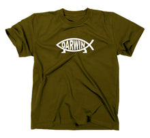 Lade das Bild in den Galerie-Viewer, Styletex23 T-Shirt Herren Darwin Fisch Logo, oliv, XXL
