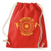 Lade das Bild in den Galerie-Viewer, Daughters of Themyscira Fan Logo Turnbeutel, red
