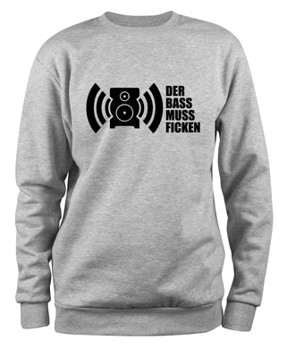 Styletex23 Sweatshirt Der Bass muss ficken, XXL grau