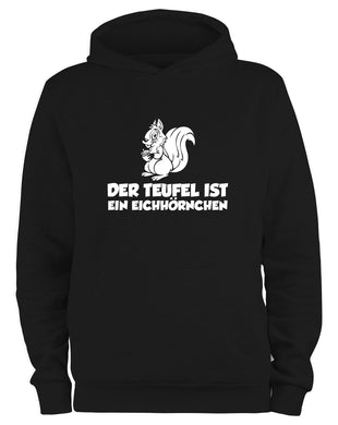 Styletex23 Kapuzenpullover Der Teufel ist ein Eichhörnchen, schwarz XXL