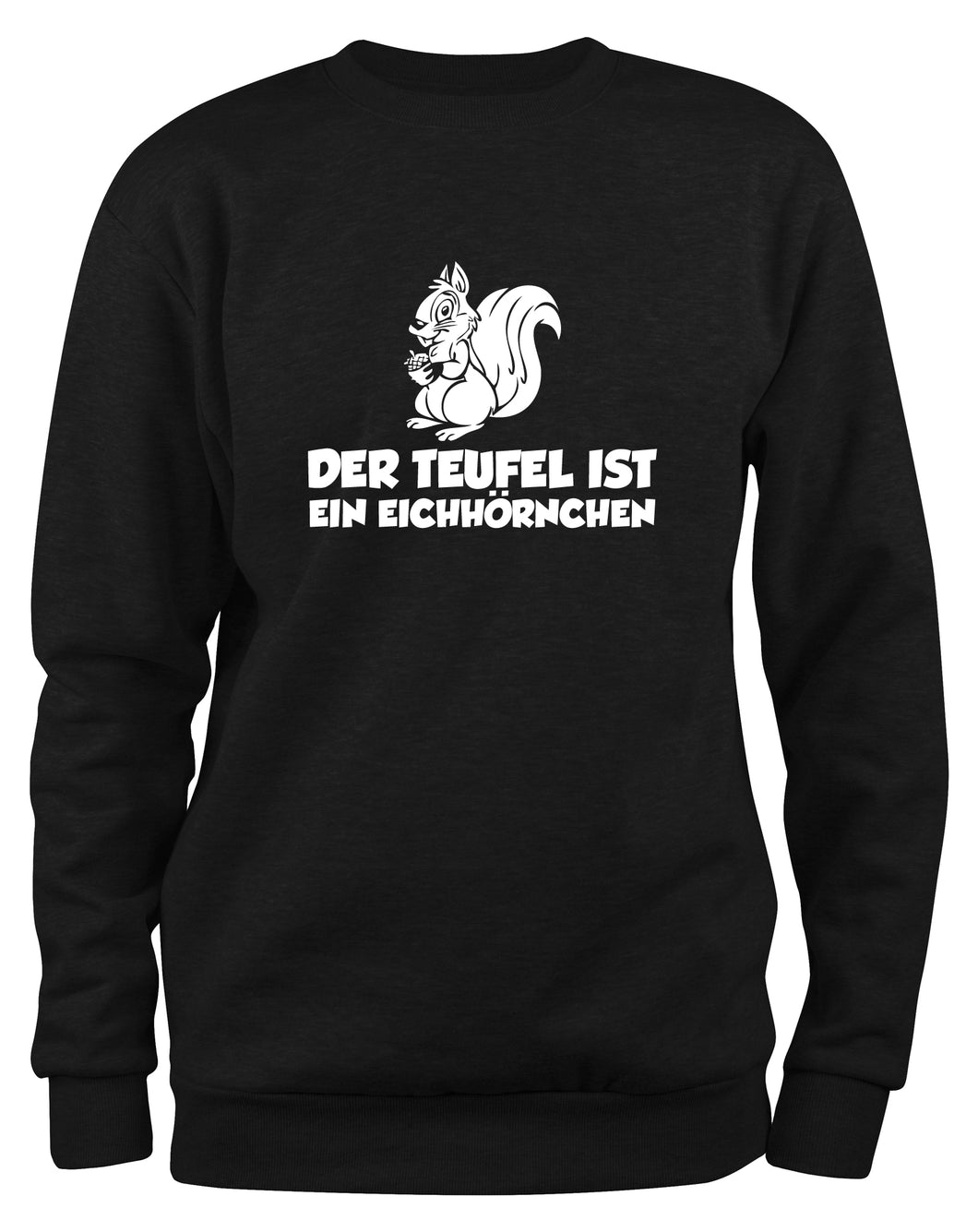 Styletex23 Sweatshirt Der Teufel ist ein Eichhörnchen, schwarz XXL