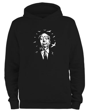 Styletex23 Kapuzenpullover Die Vögel Alfred Hitchcock, schwarz XXL