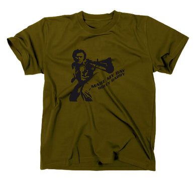 Styletex23 T-Shirt Herren Dirty Harry Make My Day Kult, oliv, XXL