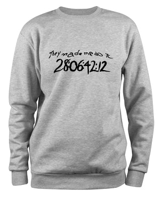 Styletex23 Sweatshirt Donnie Darko They Made Me Do It, XXL grau