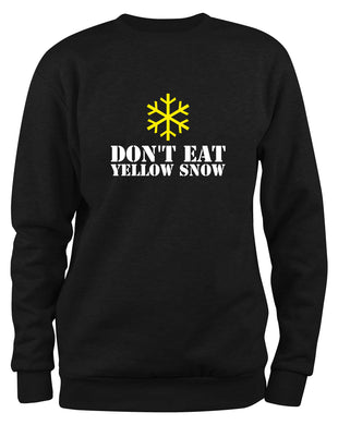 Styletex23 Sweatshirt Don't Eat Yellow Snow Fun, schwarz XXL