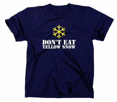 Styletex23 T-Shirt Herren Don't Eat Yellow Snow Fun, navy, XXL