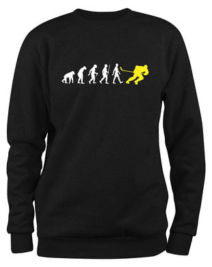 Styletex23 Sweatshirt Eishockey Fun Evolution Of Man, schwarz XXL