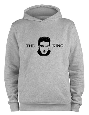 Styletex23 Kapuzenpullover Elvis Presley The King, XXL grau