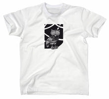 Lade das Bild in den Galerie-Viewer, Styletex23 T-Shirt Herren Eule von Minerva Athena, weiss, XXL
