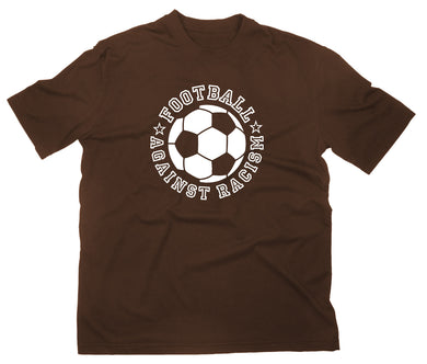 Styletex23 T-Shirt Herren Football Against Racism, braun, XXL
