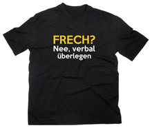 Lade das Bild in den Galerie-Viewer, Styletex23 T-Shirt Herren Frech nee verbal überlegen Fun, schwarz, XXL
