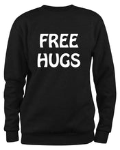 Lade das Bild in den Galerie-Viewer, Styletex23 Sweatshirt Free Hugs Fun, schwarz XXL
