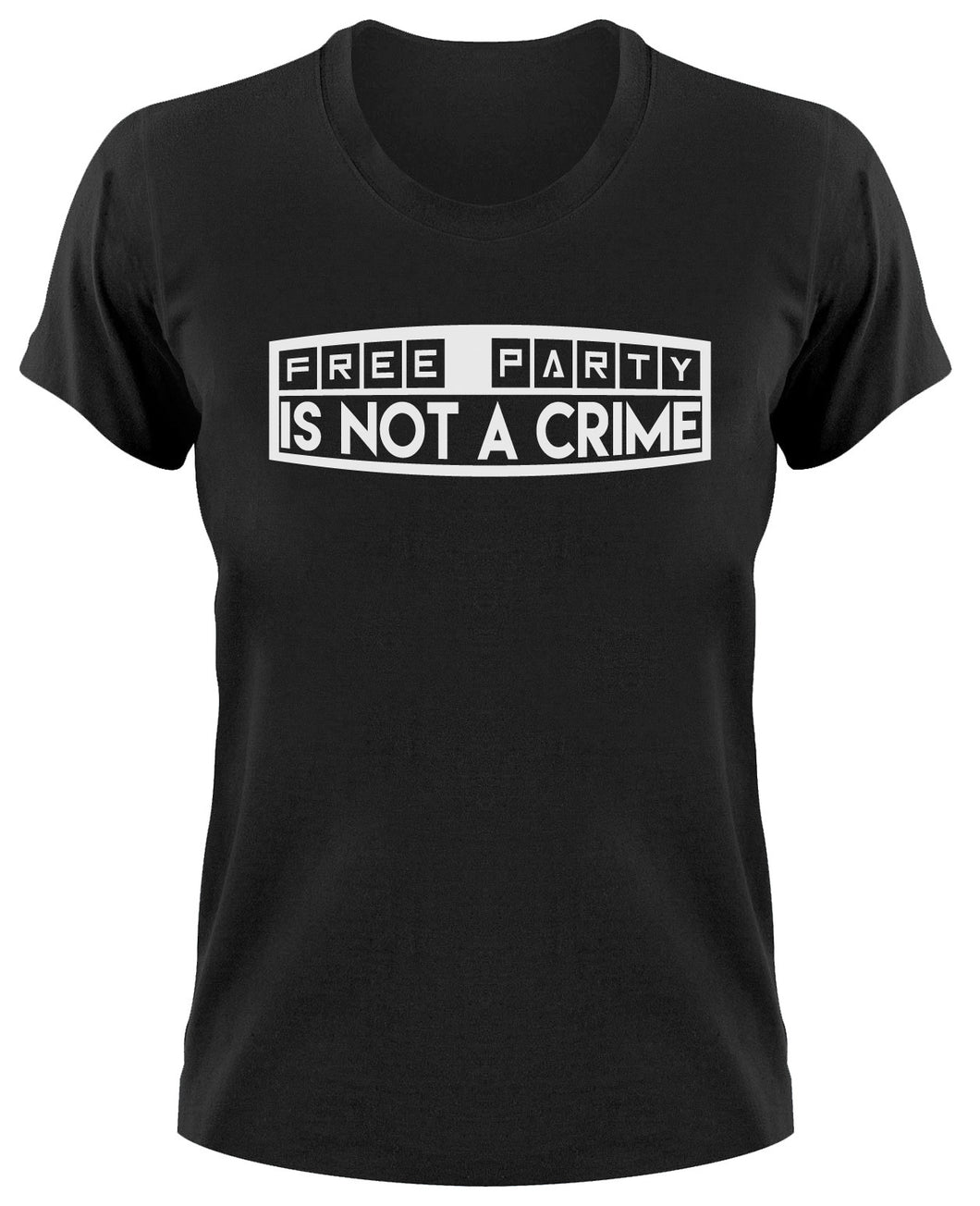 Styletex23 T-Shirt Damen Free Party Is Not A Crime Free Tekno Music Bass