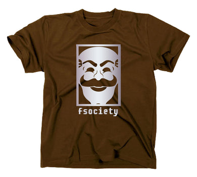 Styletex23 T-Shirt Herren Fsociety, Evil Corp Corporation, braun, XXL